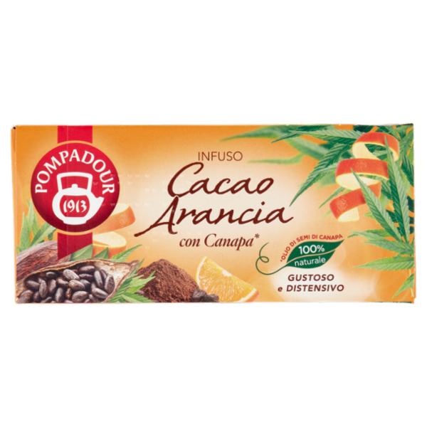 Pompadour Infuso Cacao Arancia con Canapa* 20 x 1,8 g