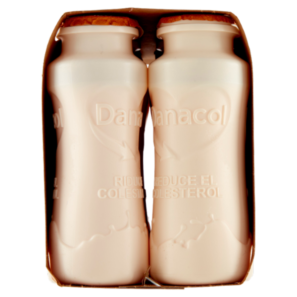 DANACOL Yogurt da bere, Riduce il Colesterolo grazie agli Steroli Vegetali, Pesca Albicocca, 8x100g