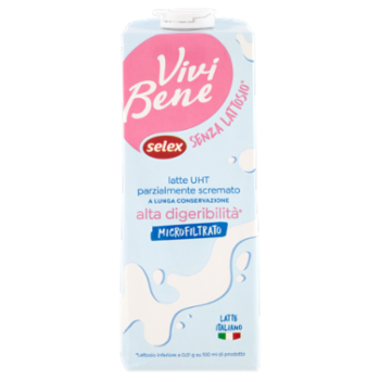 Selex Vivi Bene Latte Uht Microfiltrato Parzialmente Scremato Alta Digeribilità 1 L