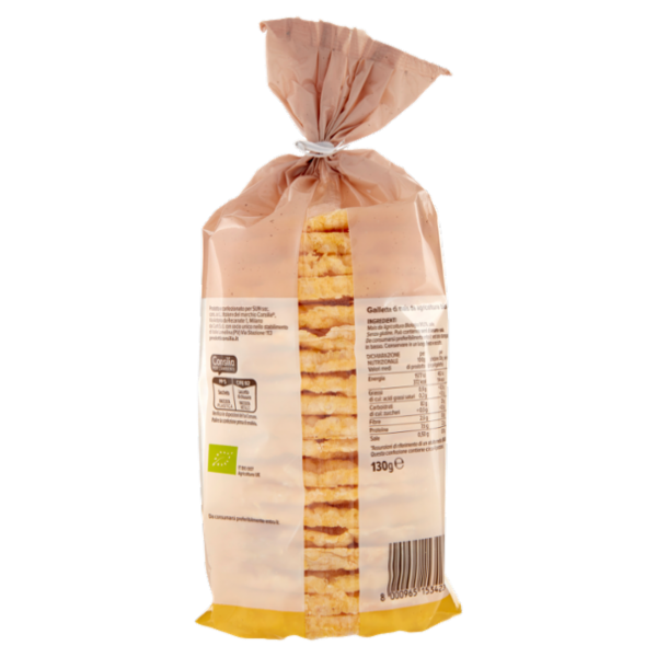 Consilia Gallette di Mais a Basso Contenuto di Grassi Biologiche 130 g