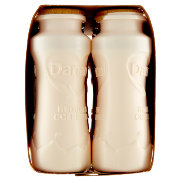 DANACOL Yogurt da bere, Riduce il Colesterolo grazie agli Steroli Vegetali, gusto Ananas, 8x100g