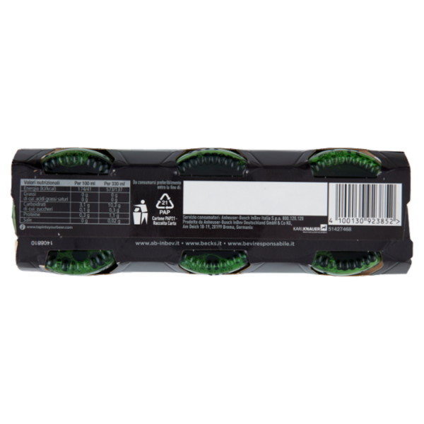 BECK'S - Birra pilsner tedesca Bottiglia - Pacco Olimpiadi 3x33 cl