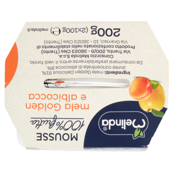 Melinda Mousse mela Golden e albicocca 2 x 100 g