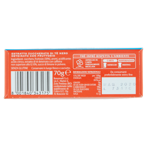 Thé Infré Solubile Deteinato con Fruttosio 14 Bustine 70 g