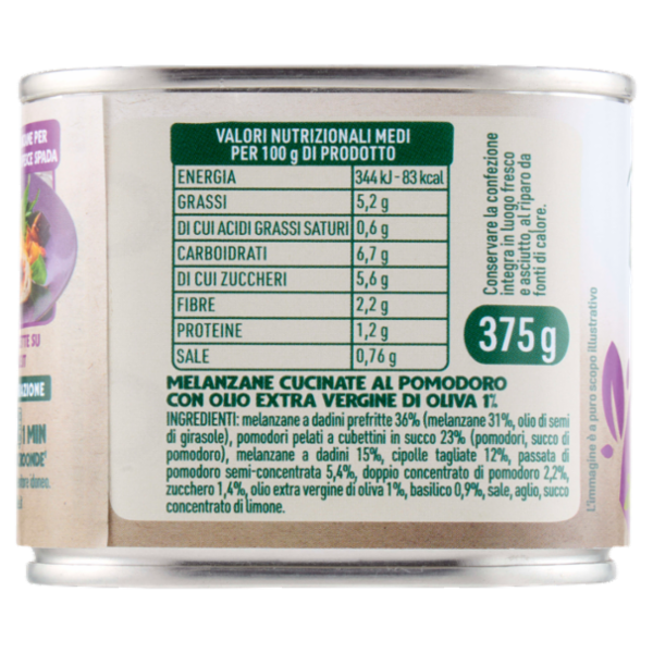 Bonduelle Melanzane alla Mediterranea con Pomodoro e Basilico 375 g