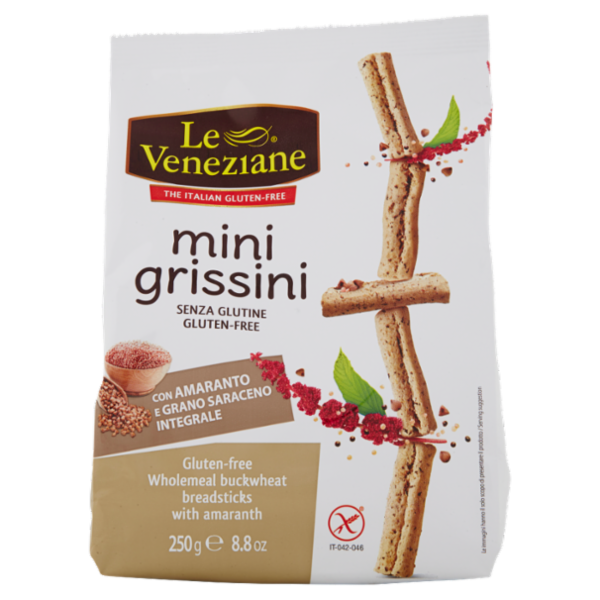 Le Veneziane mini grissini con Amaranto e Grano Saraceno Integrale 250 g