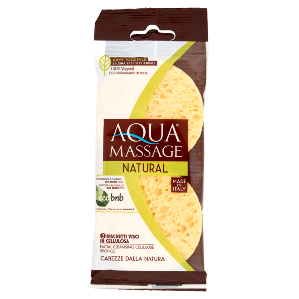 Aquamassage Natural Dischetti Viso in Cellulosa 2 pz