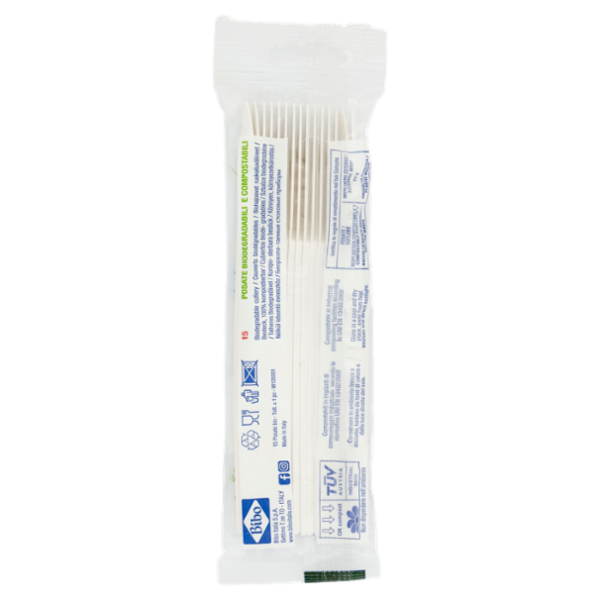 Natural Bibo Coltelli Standard Biodegradabili e compostabili 15 pz