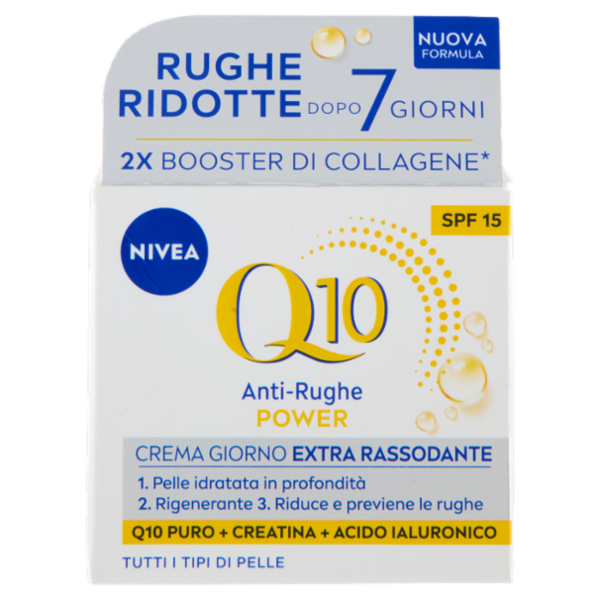 Nivea Q10 Anti-Rughe Power Crema Giorno Extra Rassodante SPF 15 Tutti i Tipi di Pelle 50 ml