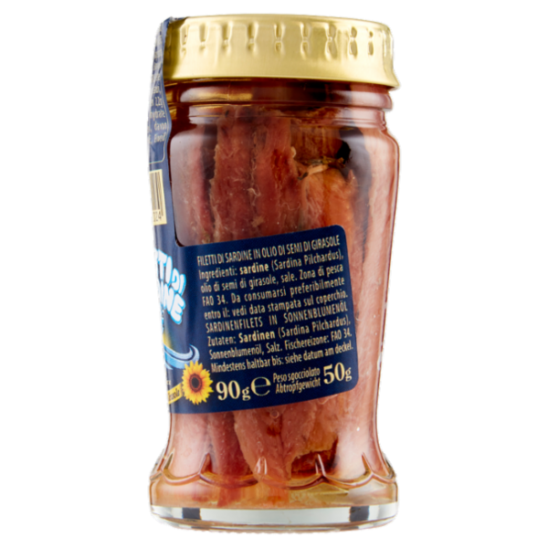 L'Isola d'Oro Filetti di Sardine in Olio di Semi di Girasole 90 g