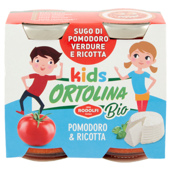 Ortolina kids Bio Pomodoro & Ricotta 2 x 100 g