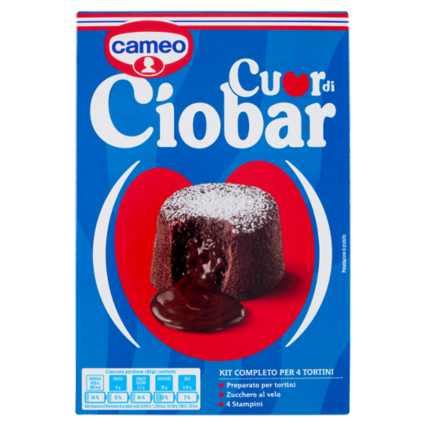 cameo Cuor di Ciobar Kit Completo per 4 Tortini 233 g