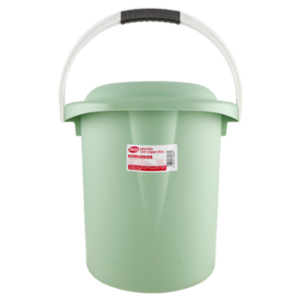 Selex Secchio Con Coperchio Diametro 31 cm Verde Cammeo 13 L