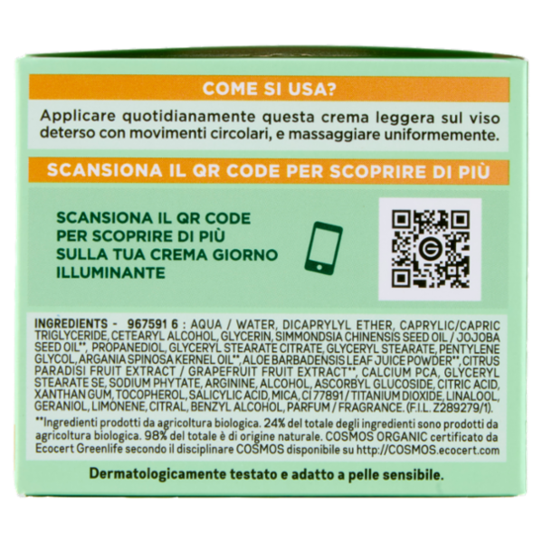 Garnier Bio Vitamina C* Illuminante Crema Giorno Pelle Spenta, 50 ml