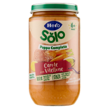 Hero Solo Pappa Completa Carote Con Vitellone 235 g