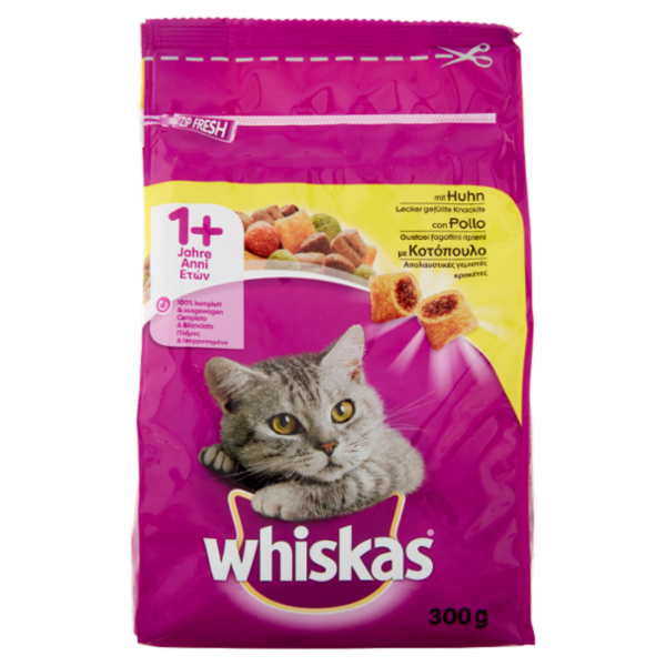Whiskas Cibo Umido Gatto Anni 1+ con Pollo 300 g