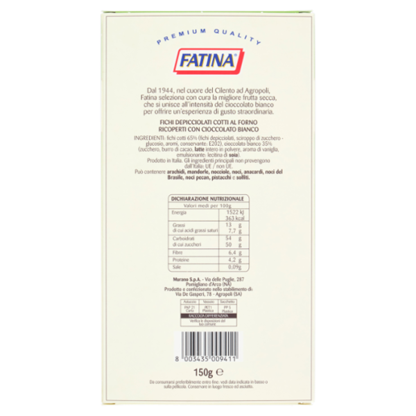 Fatina Fichi ricoperti con cioccolato bianco 150 g