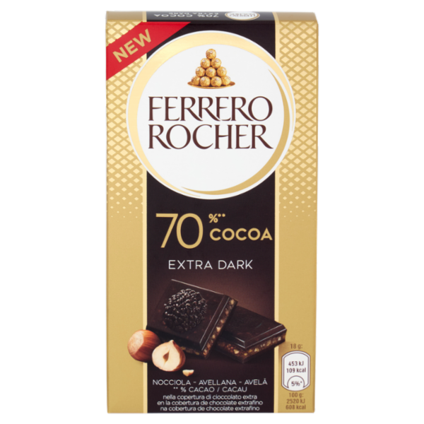 Ferrero Rocher 70%** Cocoa Extra Dark Nocciola 90 g