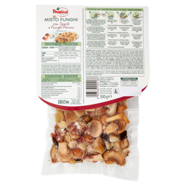 Pagnan Misto Funghi con Speck e Funghi Porcini Congelati 300 g