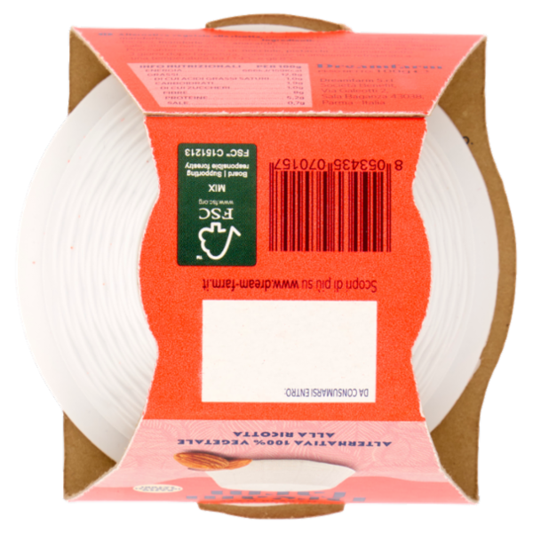 Dreamfarm Alternativa 100% Vegetale alla Ricotta 100 g