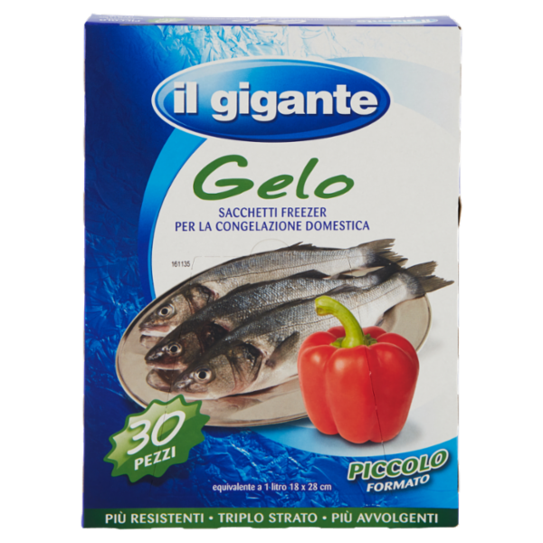 IL GIGANTE Gelo Sacchetti Freezer per la Congelazione Domestica Formato Piccolo 30 pz