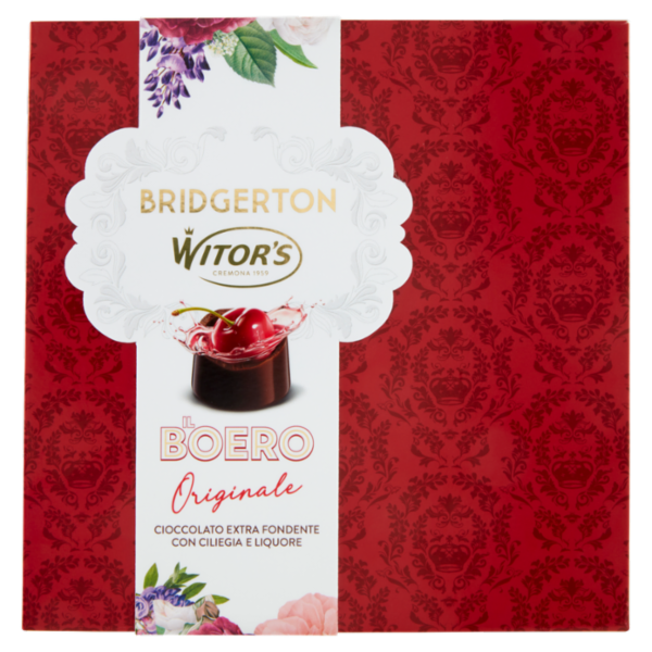 Witor's Bridgerton il Boero Originale Cioccolato Extra Fondente con Ciliegia e Liquore 200 g