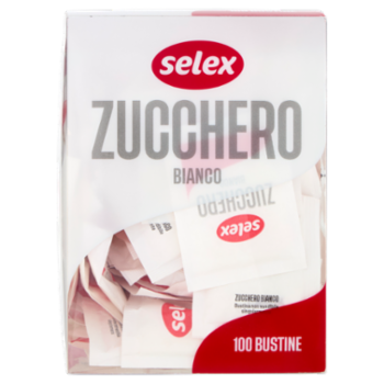 Selex Zucchero Bianco 100 Bustine Da 4 g