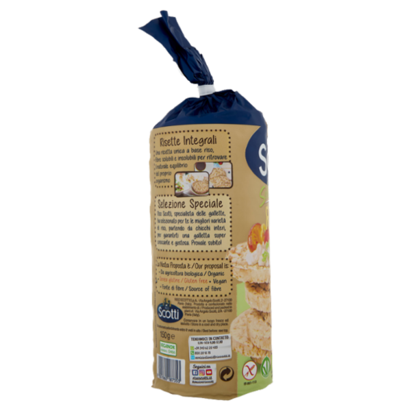 Riso Scotti Selezione Speciale Risette Bio Integrali Fibra Più Fibra 150 g
