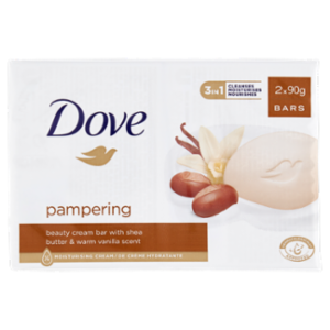 Dove Pampering Beauty Cream Bar With Shea Butter & Warm Vanilla Scent Bars 2 x 90 g