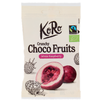 KoRo Crunchy Choco Fruits White Raspberry 50 g