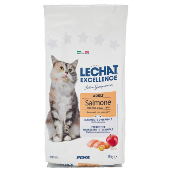 Le Chat Excellence Adult Salmone con riso, uova, mela 1,5 kg