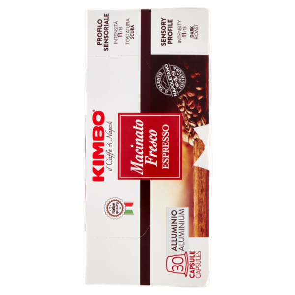 Kimbo Macinato Fresco Espresso Capsule Compatibili con le Macchine Nespresso* 30 x 5.5 g