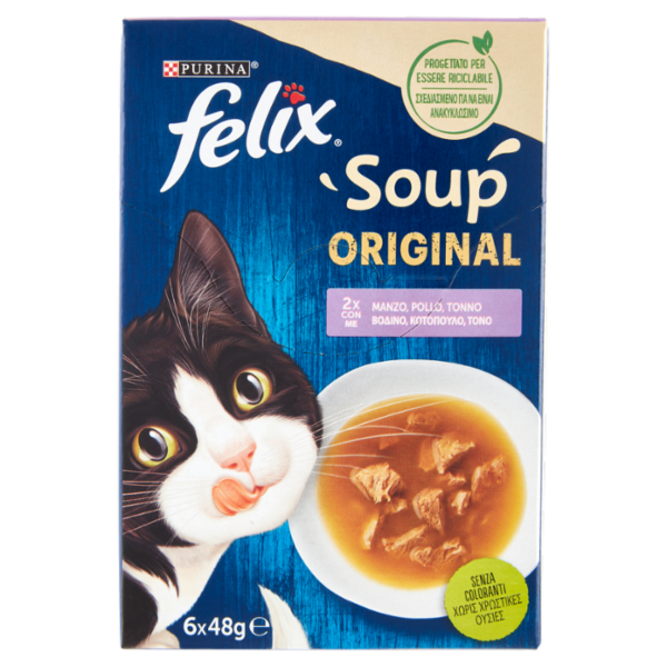FELIX Soup Original (Manzo, Pollo, Tonno) 6 x 48 g