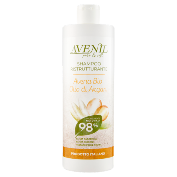 Avenil pure & soft Shampoo Ristrutturante Avena Bio Olio di Argan 400 ml