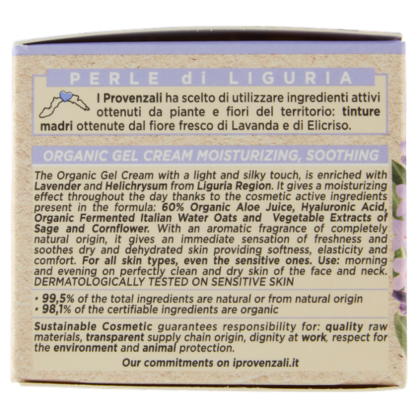 I Provenzali Bio Crema Gel Biologica Lavanda Ligure 50 mL
