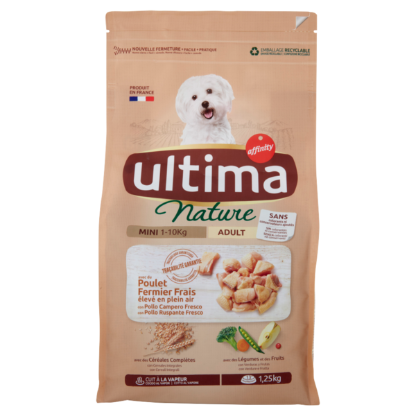 Ultima Nature Dog Mini 1-10kg Adult con Pollo Fresco 1,25 kg