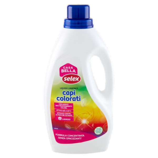 Selex Casa Bella Detersivo per Lavatrice Liquido Capi Colorati 30 Lavaggi 1,5 L