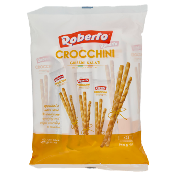 Roberto Crocchini Grissini Salati con Grani di Sale 350 g