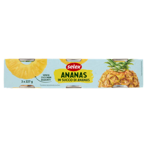 Selex Ananas in Succo d'Ananas 3x227 g