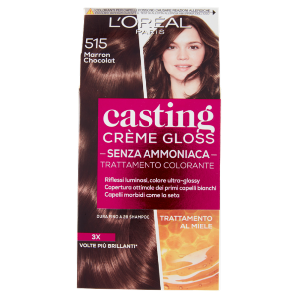 L'Oréal Paris Tinta Capelli Casting Creme Gloss, Senza Ammoniaca, 515 Marron Chocolat