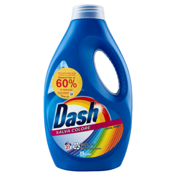 Dash Detersivo Liquido Lavatrice, Salvacolore, 21 Lavaggi 1050 ml