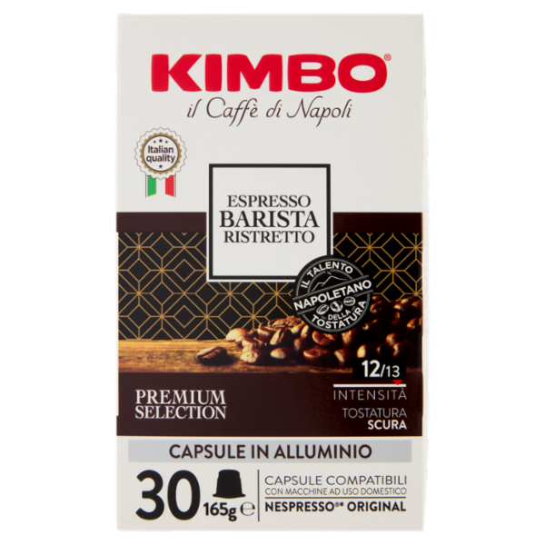 Kimbo Espresso Barista Ristretto Capsule Compatibili con Macchine Nespresso* Original 30 x 5,5 g