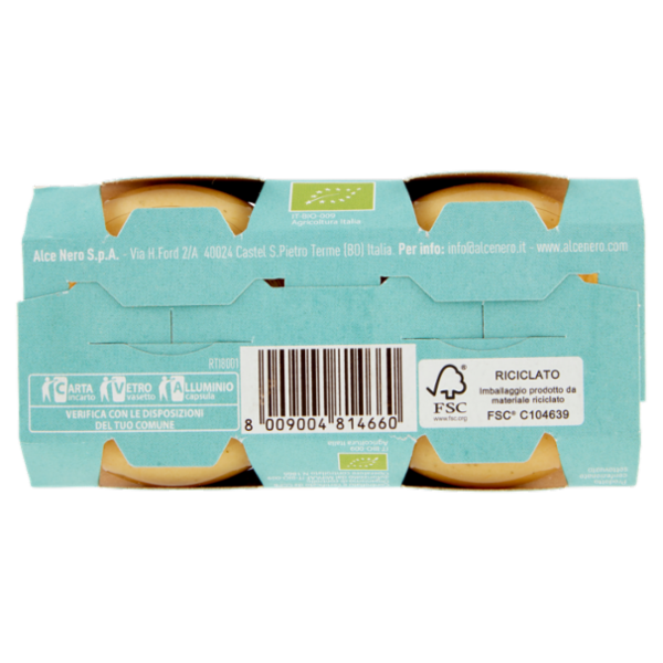 alce nero Omogeneizzato Ricotta con Zucchine e Carote 2 x 80 g