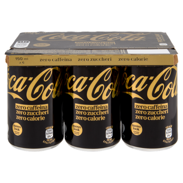 Coca-Cola Zero Caffeina Zero Zuccheri Minican 6 X 15cl
