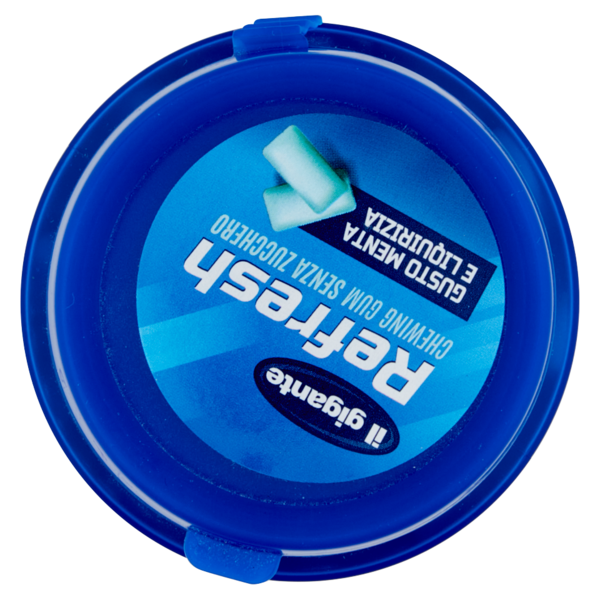 IL GIGANTE Refresh Chewing Gum Senza Zucchero Gusto Menta e Liquirizia 105 g