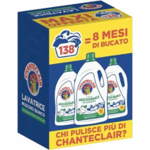 Chanteclair detersivo lavatrice muschio bianco pz 3 x 46 lavaggi ml 6210
