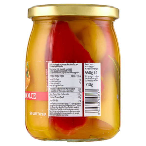 Mastrototaro food Peperoni in Agrodolce 550 g