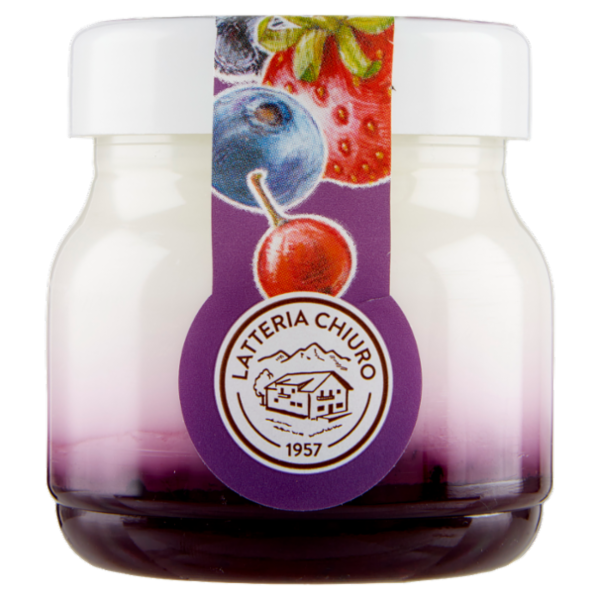 AlpiYò Yogurt di Valtellina Intero con confettura extra di Frutti di Bosco 125 g