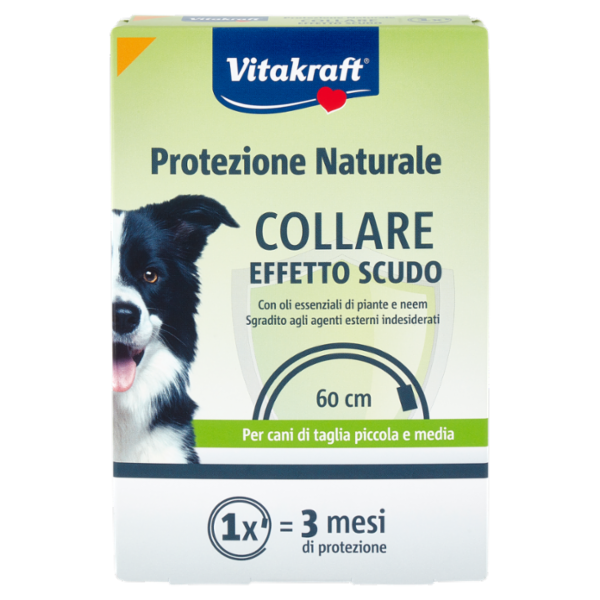 Vitakraft Protezione Naturale Collare Effetto Scudo 60 cm per cani di taglia piccola e media 1 pz