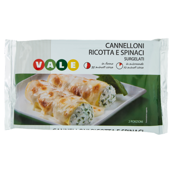 Vale Cannelloni Ricotta e Spinaci Surgelati 500 g